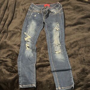 Distressed jeans